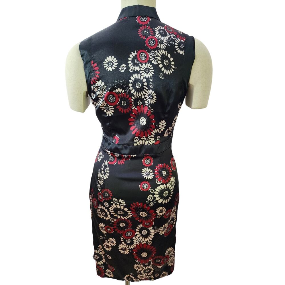Forever Womens Chinese Style Black Sleeveless Dress Size‎ S - Picture 2 of 7